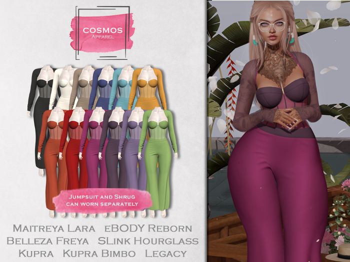 [COSMOS] Eva Jumpsuit & Shrug Matte / 12 Colors Fatpack Demo