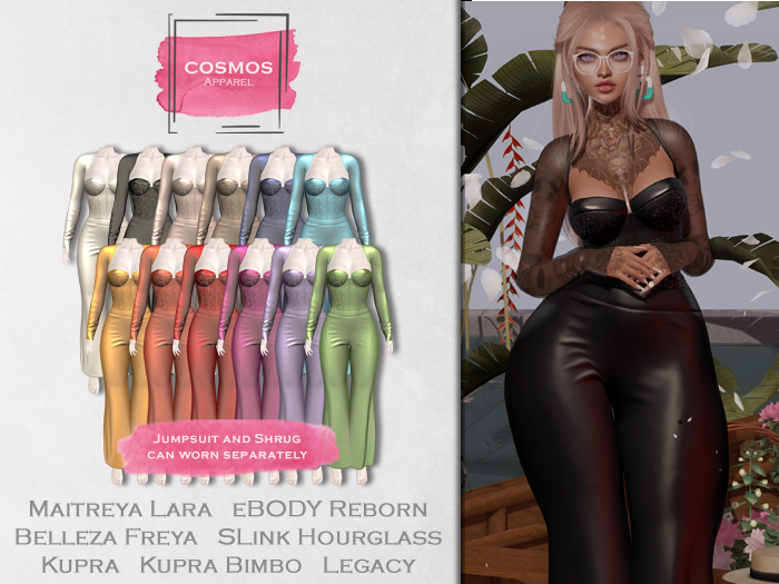 [COSMOS] Eva Jumpsuit & Shrug Sequin/Silk / 12 Colors Demo