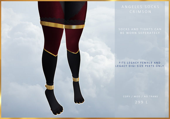 [MODZ] ANGELES SOCKS - CRIMSON - LEGACY ONLY (ADD ME)