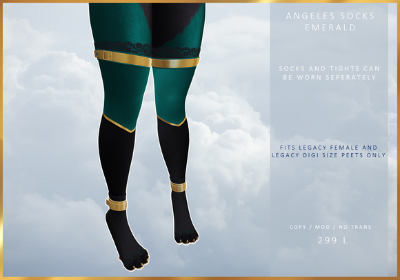 [MODZ] ANGELES SOCKS - EMERALD - LEGACY ONLY (ADD ME)