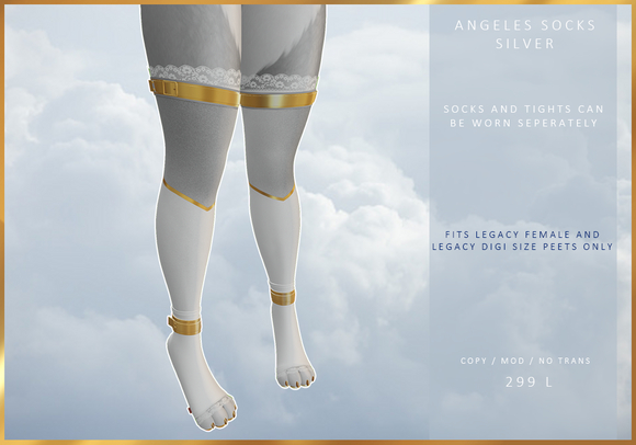 [MODZ] ANGELES SOCKS - SILVER - LEGACY ONLY (ADD ME)