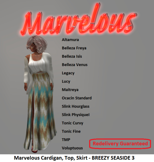 Marvelous Cardigan, top, skirt - BREEZY SEASIDE 3