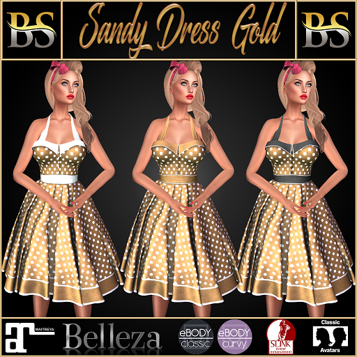 BS-Sandy Dress Gold