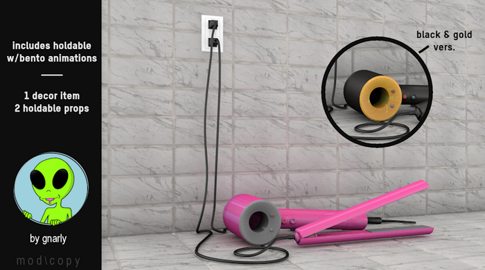G/\/ARLY:: Hair Tools - Dryer & Flat Iron - Pink Set