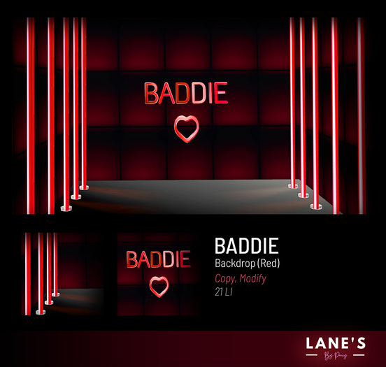 Baddie (Red Backdrop) Lane's