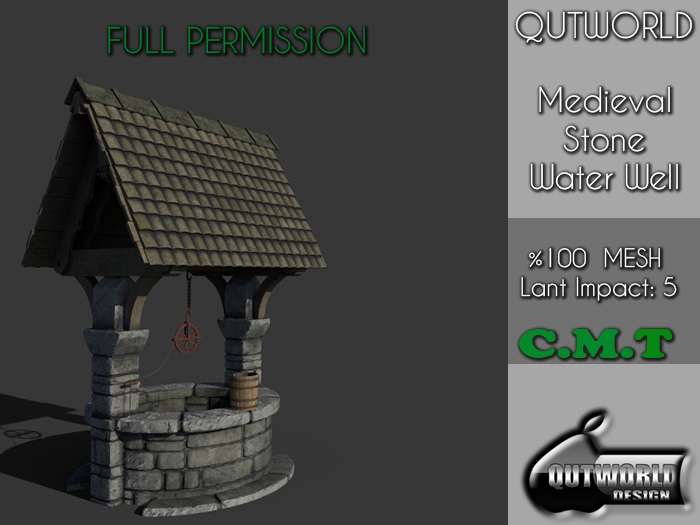 .::QUTWORLD Medieval Stone Water Well::.FP 
