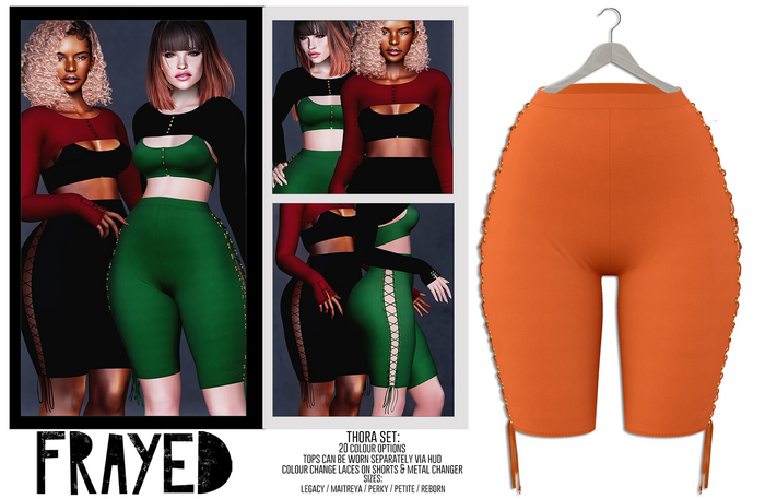 Frayed - Thora Shorts - Orange