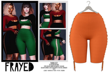 Frayed - Thora Shorts - Orange