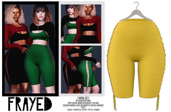 Frayed - Thora Shorts - Yellow
