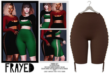Frayed - Thora Shorts - Brown
