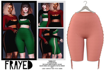 Frayed - Thora Shorts - Coral
