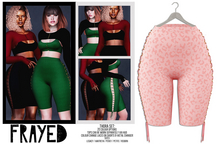 Frayed - Thora Shorts - Pink Leo