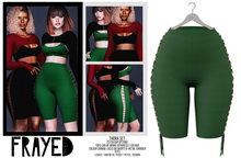 Frayed - Thora Shorts - Green