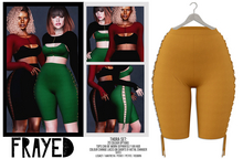Frayed - Thora Shorts - Mustard