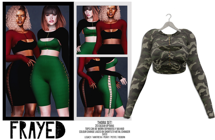 Frayed - Thora Tops - Camo