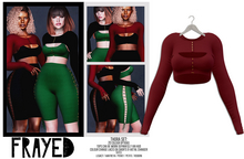 Frayed - Thora Tops - Burgundy