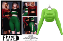 Frayed - Thora Tops - Lime