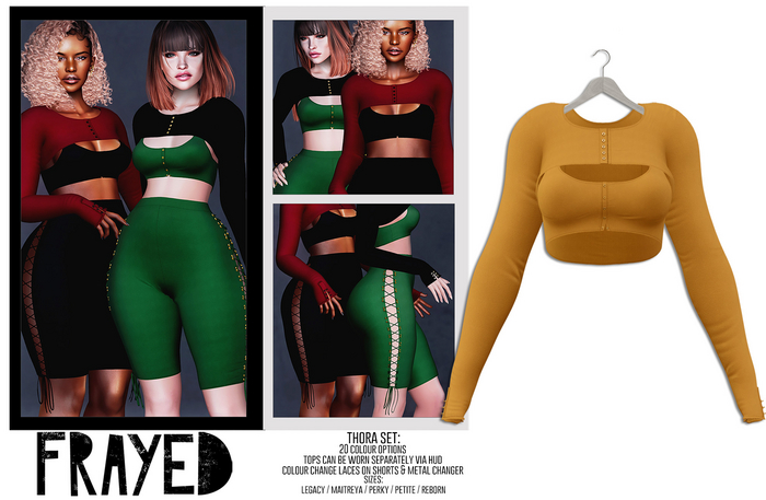 Frayed - Thora Tops - Mustard