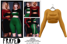 Frayed - Thora Tops - Mustard