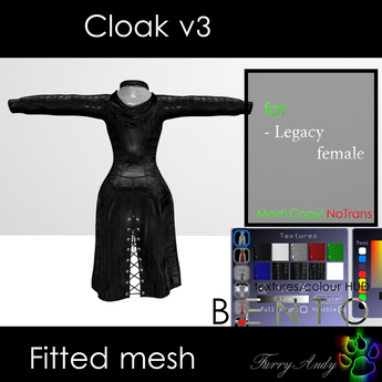 Second Life Marketplace - DEMO - Furry Andy - Coat v3 for Legacy female