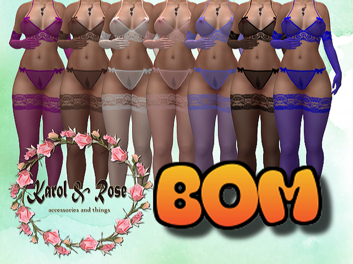 underwear-"Falerika"- with gloves and stockings BoM-20colors