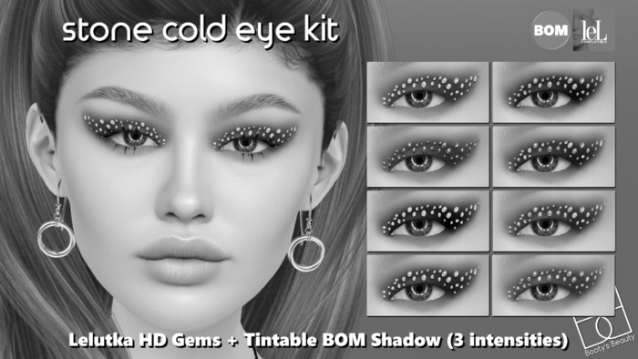 *Booty's Beauty* DEMO [Lelutka Evolution] Stone Cold Eye Kit