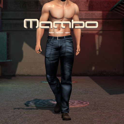 Mambo - Zipped Pants Blue