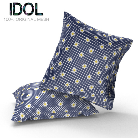 Blue Daisy Easter Pillow