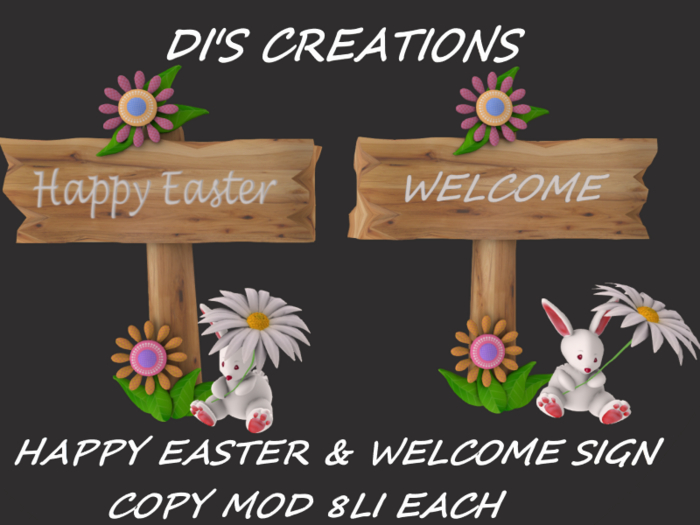 HAPPY EASTER BUNNY SIGN