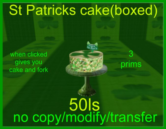 st patrick cake(boxed)