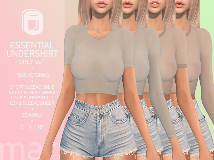 marshmallow. Essential Undershirt - Grey