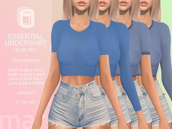 marshmallow. Essential Undershirt - Blue