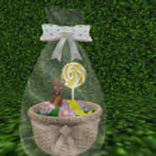 Easter , Wrapped Goodie Basket, 1