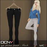 DCNY Zip Pocket Pants in Black