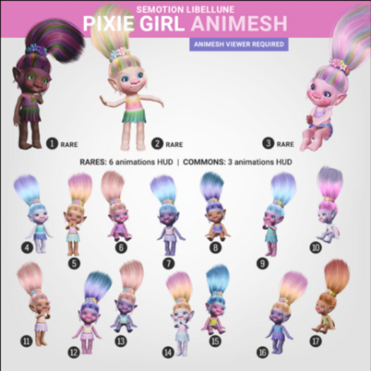 SEmotion Libellune Pixie Girl Animesh #2 RARE
