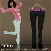 DCNY Zip Pocket Pants in Black Mix