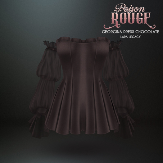 POISON ROUGE Georgina Dress - Chocolate