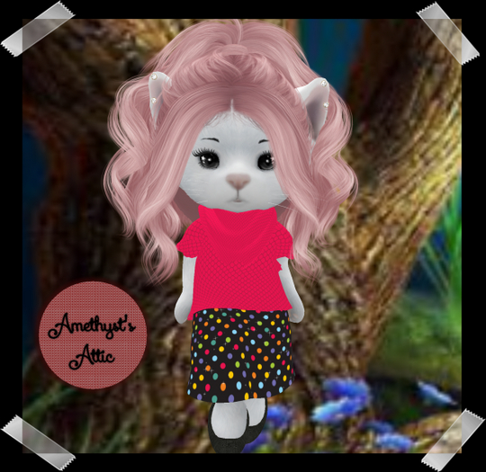AA-Polka Dot Midi and Cowl Neck Sweater Set-Dinkies