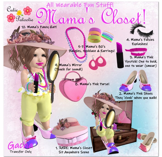 01 ::CP:: Mama's Closet Sit Anywhere Scene (BOXED) RARE