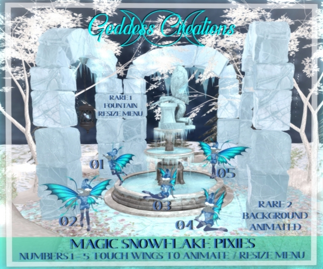 32 )O( GC: Magic Snowflake Pixie Frozen Pond RARE2