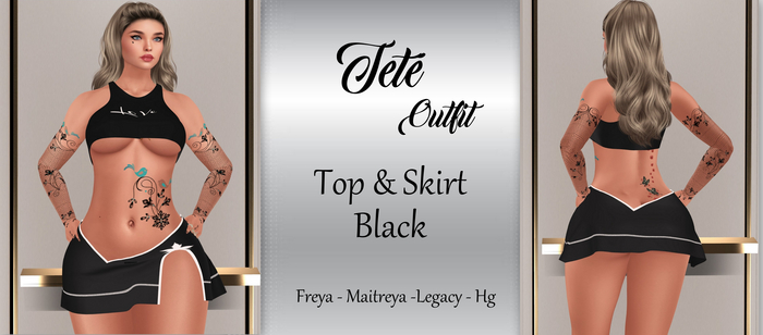 ::: F:: TETE OUTFIT BLACK