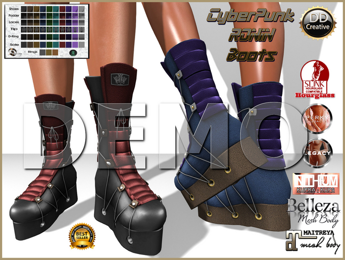 ☾ⅅⅅ☽ ◉ CyberPunk RONIN Boots ◉ [DEMO]
