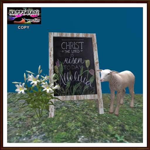 Easter - Easter He is Risen Chalkboard