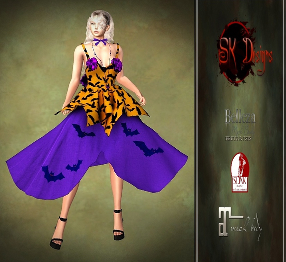 Second Life Marketplace .SKD. Rachel Dress {HALLOWEEN}