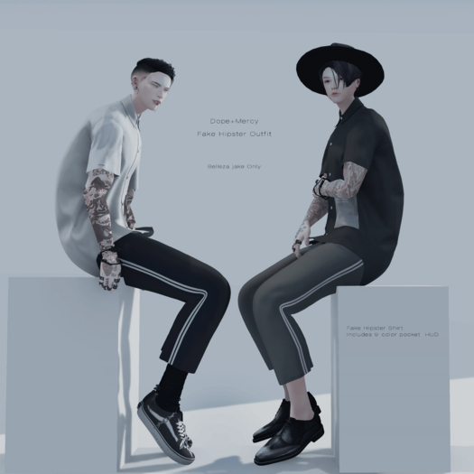 [Dope+Mercy]Fake Hipster Sweatpants_Gray (ADD)