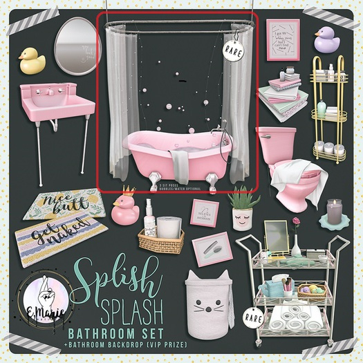 e.marie // Splish Splash Gacha - Bathtub { rez } RARE