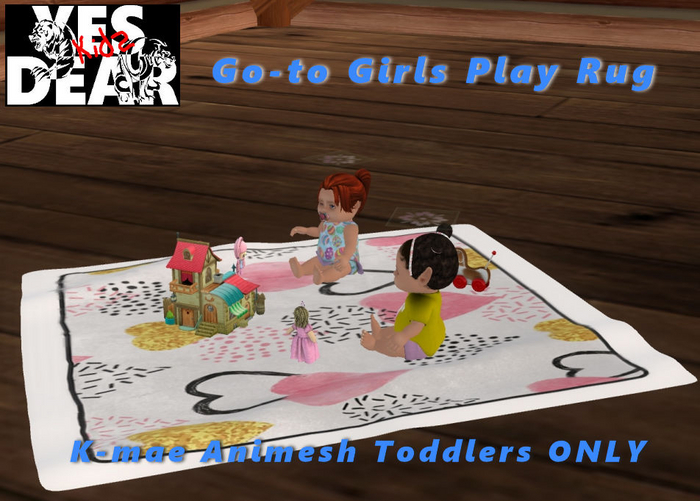 YES DEAR KID'a Go-to Girls Play Rug