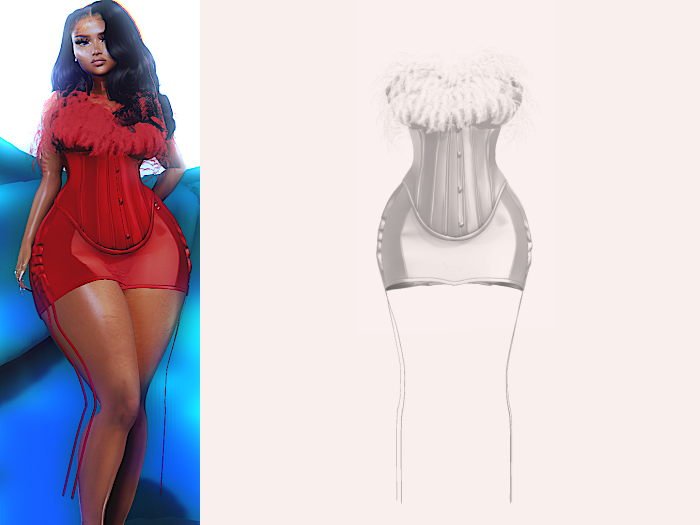 {ABC} Samara Lingerie Dress Angel