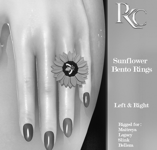 *PKC* Sunflower Bento Rings DEMO