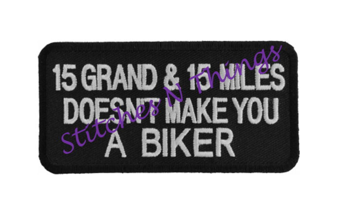 Stitches N Things - 15 Grand 15 Miles patch
